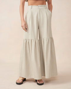 Shop Nancy Pants | Brown Stripe - Maggie The Label