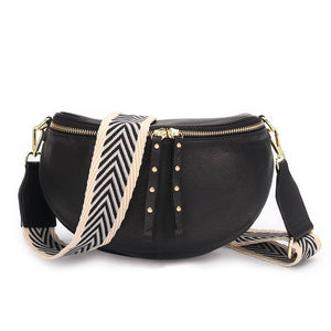 Shop Obsessed Leather Bumbag with Adjustable Strap | Black - Hi Ho & Co