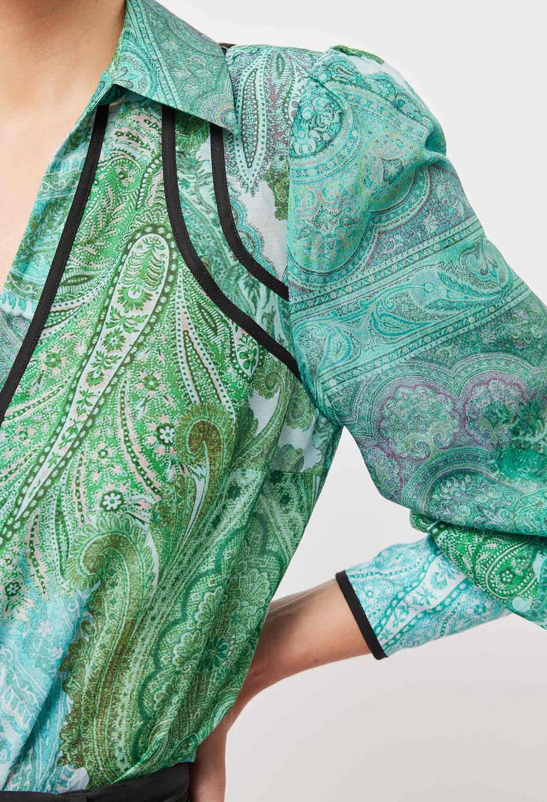 Shop Odyssey Cotton Silk Shirt │ Jade Exotic - ONCEWAS