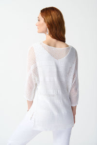 Shop Open Stitch Pullover Sweater Style 242903 | Vanilla White - Joseph Ribkoff