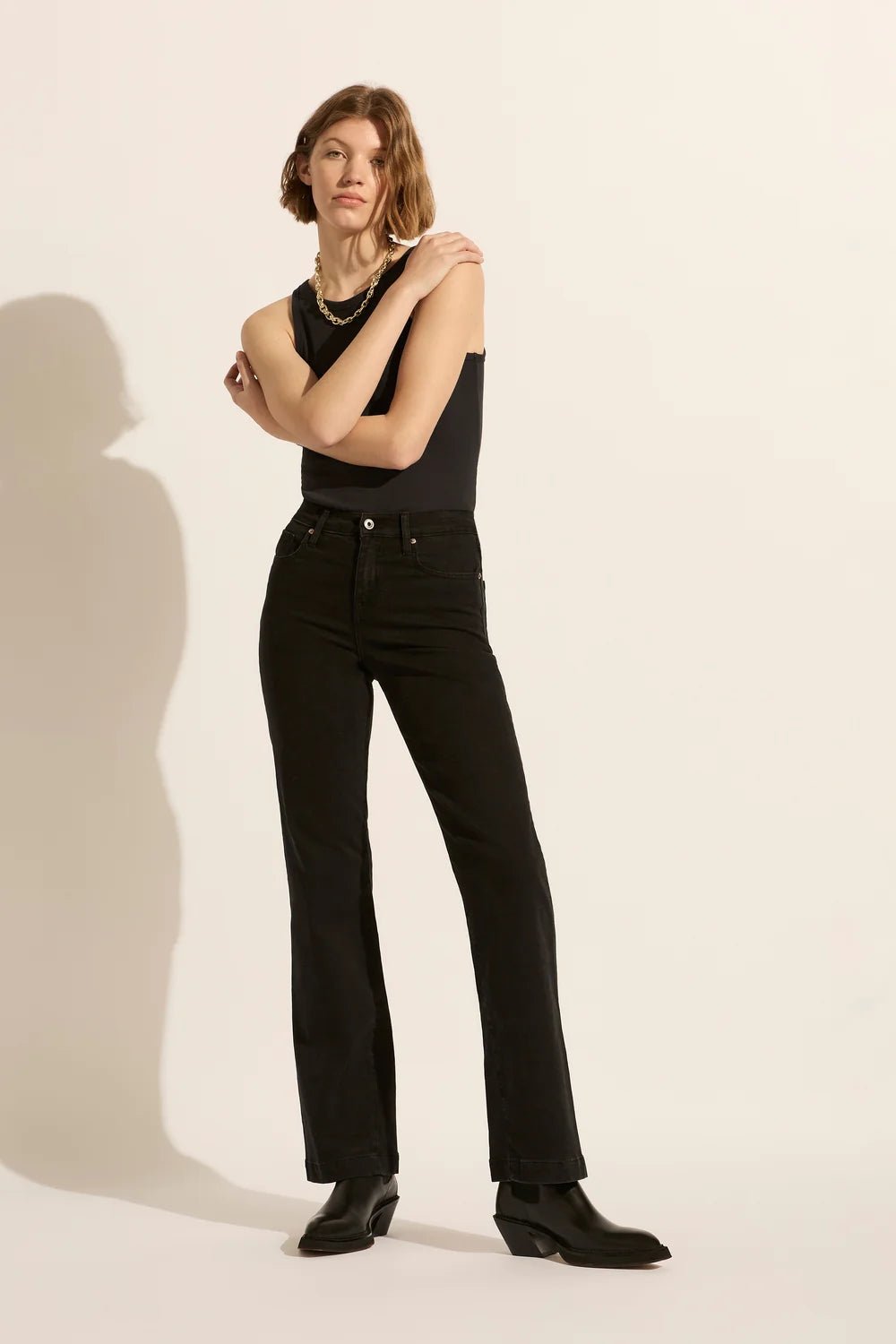 Shop Outland Denim Ren High Rise Flare Jean | Black - Outland Denim