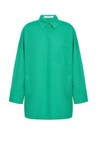 Shop Oversized Long Sleeve Cotton Shirt | Emerald - Bohemian Traders