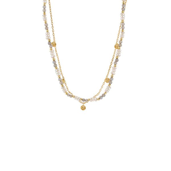Shop Peppercorn Necklace | Labradorite & Freshwater Pearls - Bianc