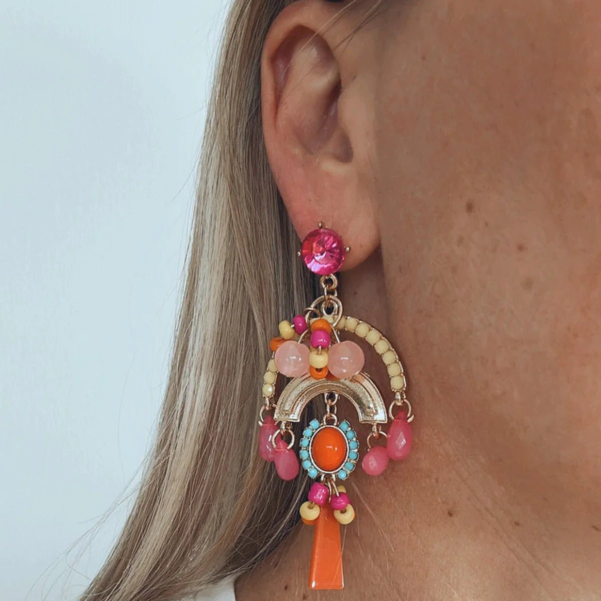 Shop Plum Petal Large Boho Addina Earrings | Candy - Plum Petal