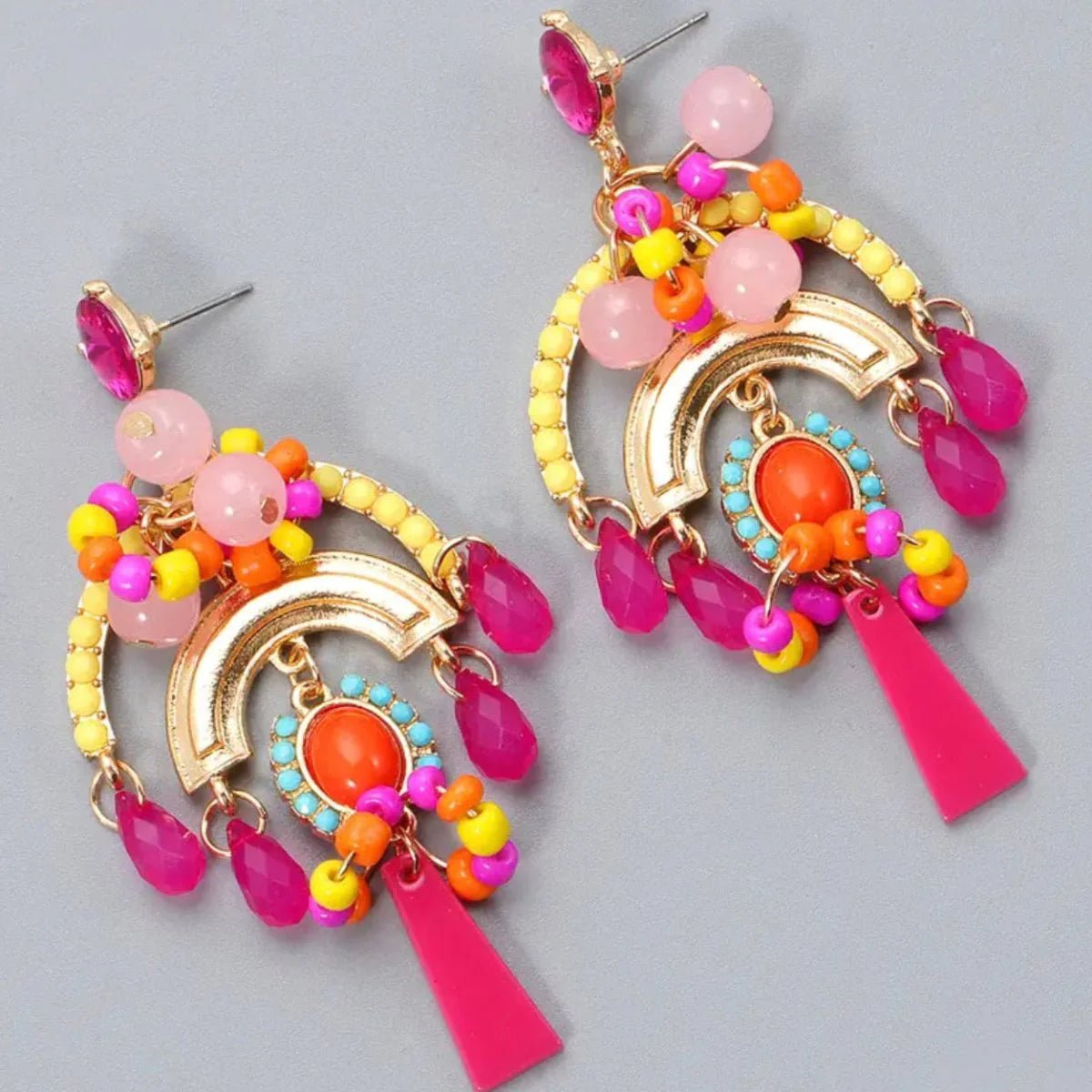 Shop Plum Petal Large Boho Addina Earrings | Candy - Plum Petal