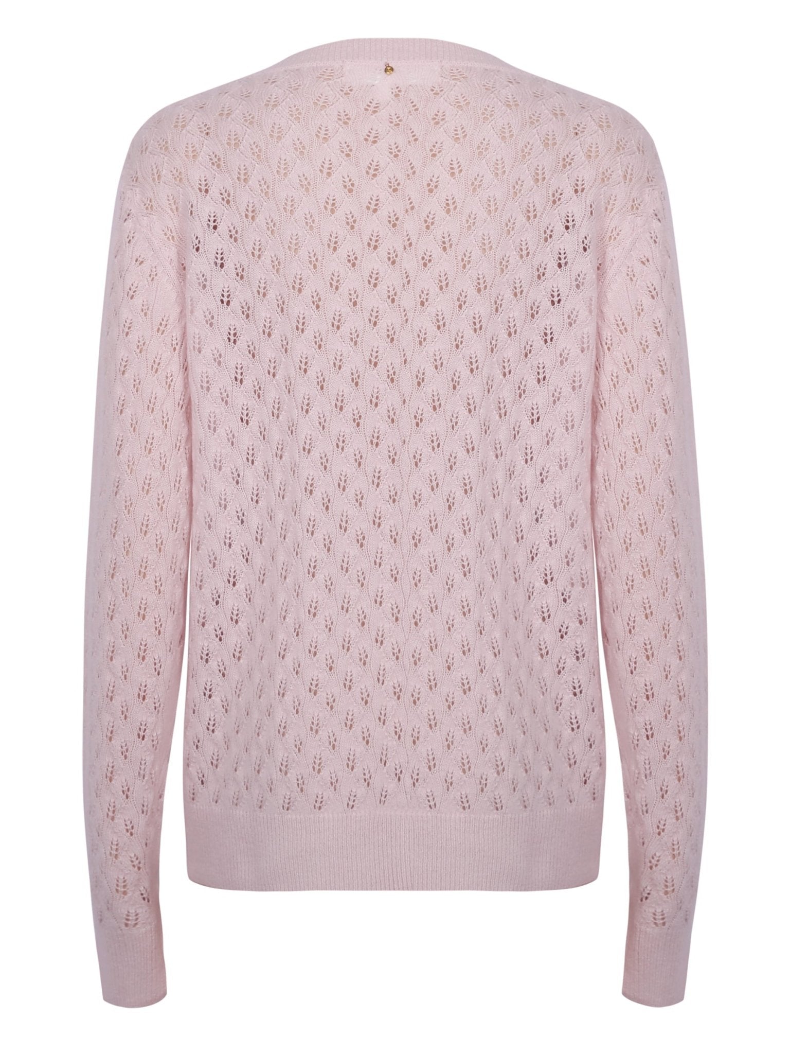 Shop Pointelle Cashmere Knit Mint/Rose - Rosemunde