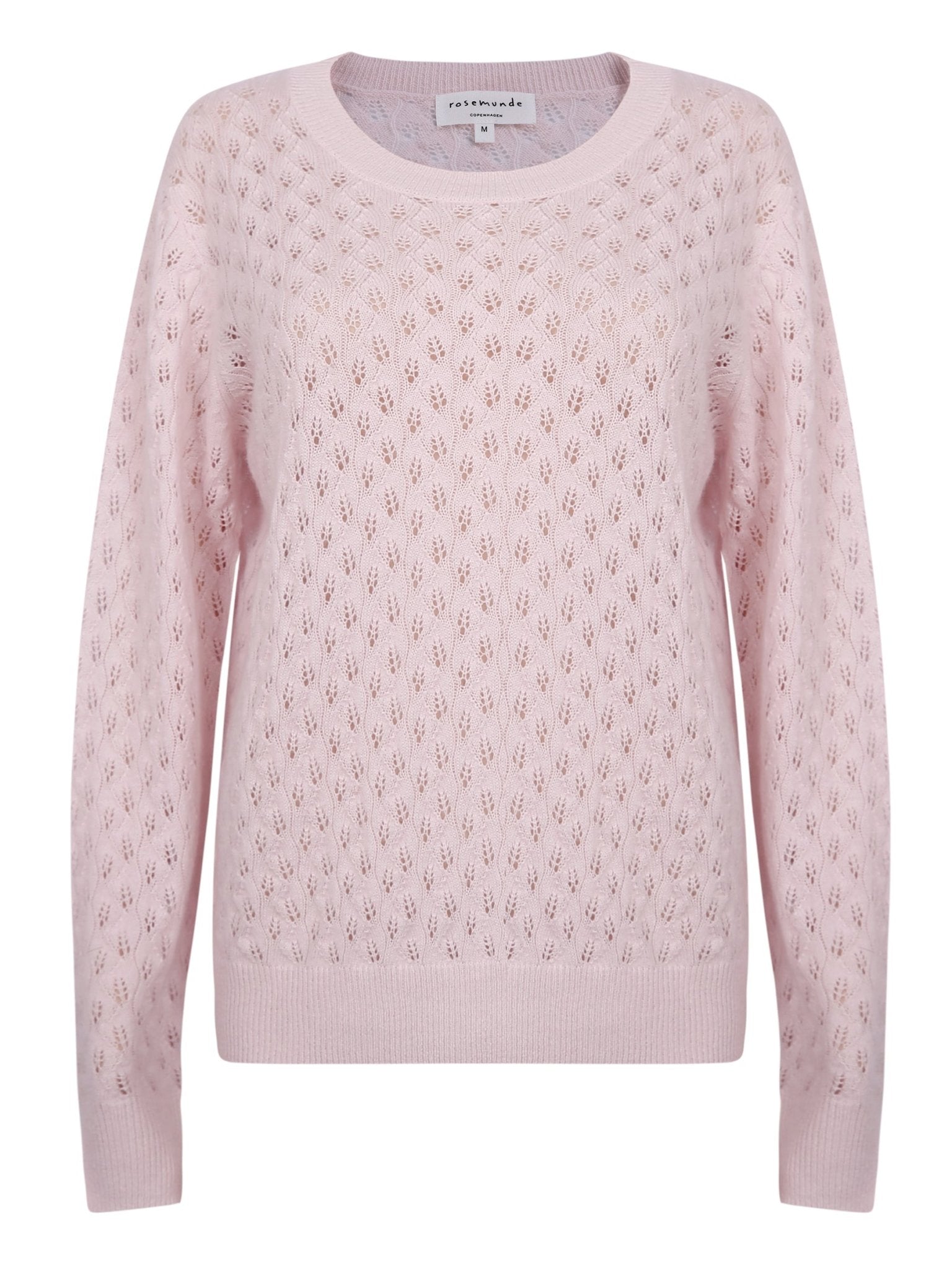 Shop Pointelle Cashmere Knit Mint/Rose - Rosemunde