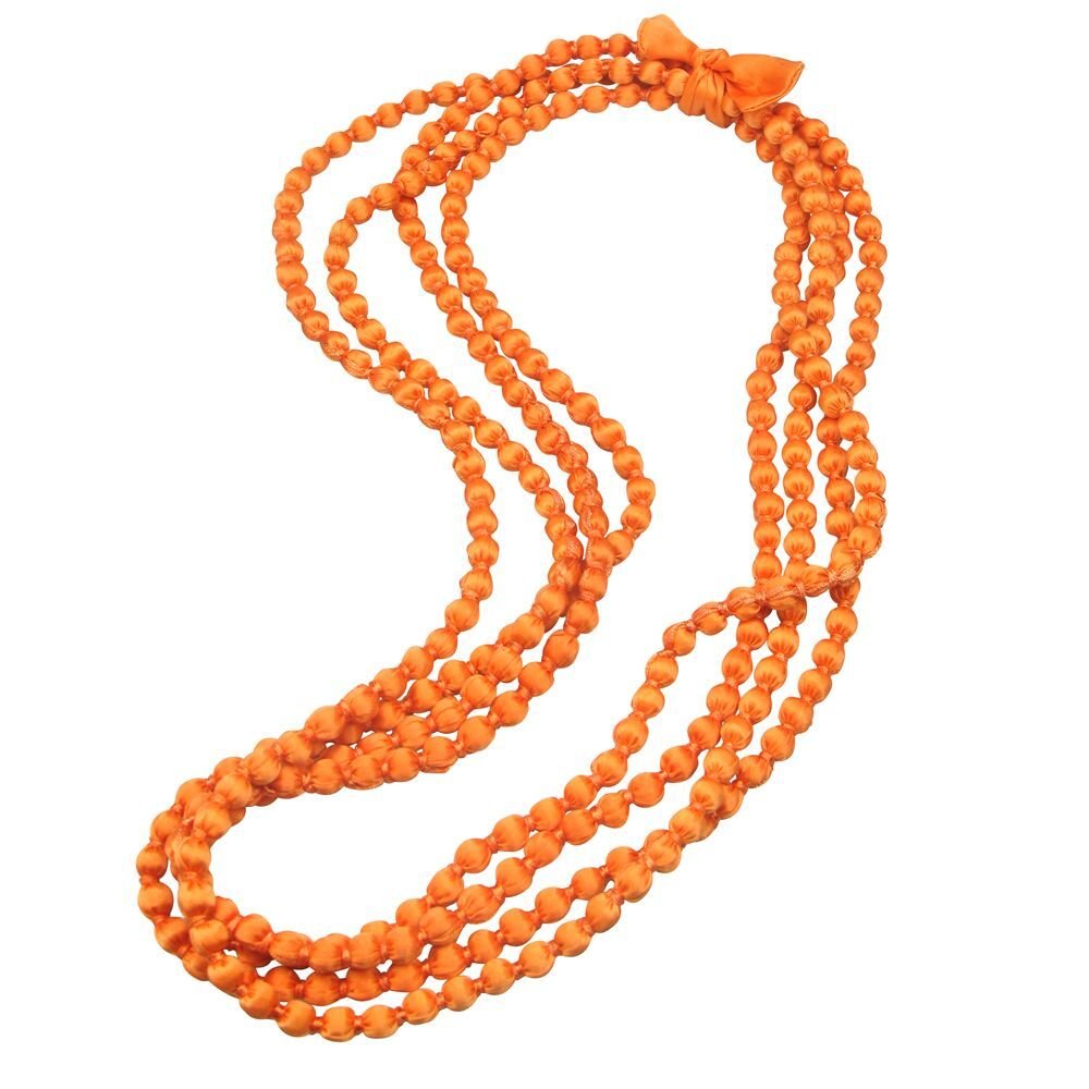 Shop Portia Silk Satin Handmade Beads | Sorbet Orange - D-Lux