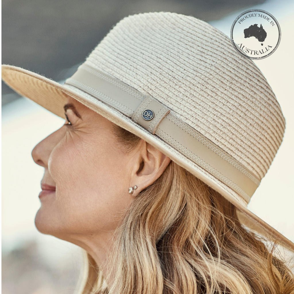 Shop Portland Fedora in Mixed Wheat by Canopy Bay - Canopy Bay