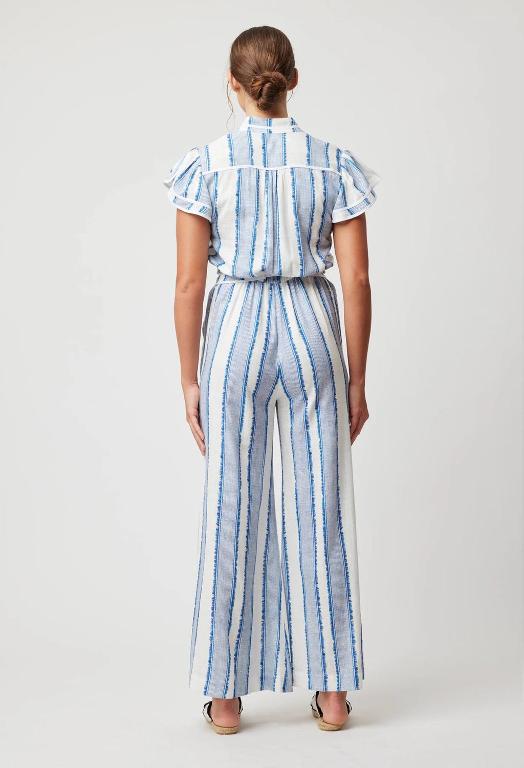 Shop Positano Viscose Linen Jumpsuit │ Sorrento Stripe - ONCEWAS