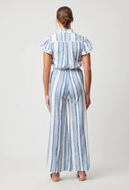 Shop Positano Viscose Linen Jumpsuit │ Sorrento Stripe - ONCEWAS