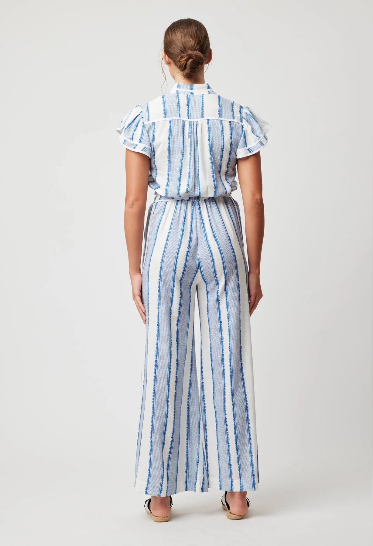 Shop Positano Viscose Linen Jumpsuit │ Sorrento Stripe - ONCEWAS
