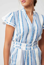 Shop Positano Viscose Linen Jumpsuit │ Sorrento Stripe - ONCEWAS