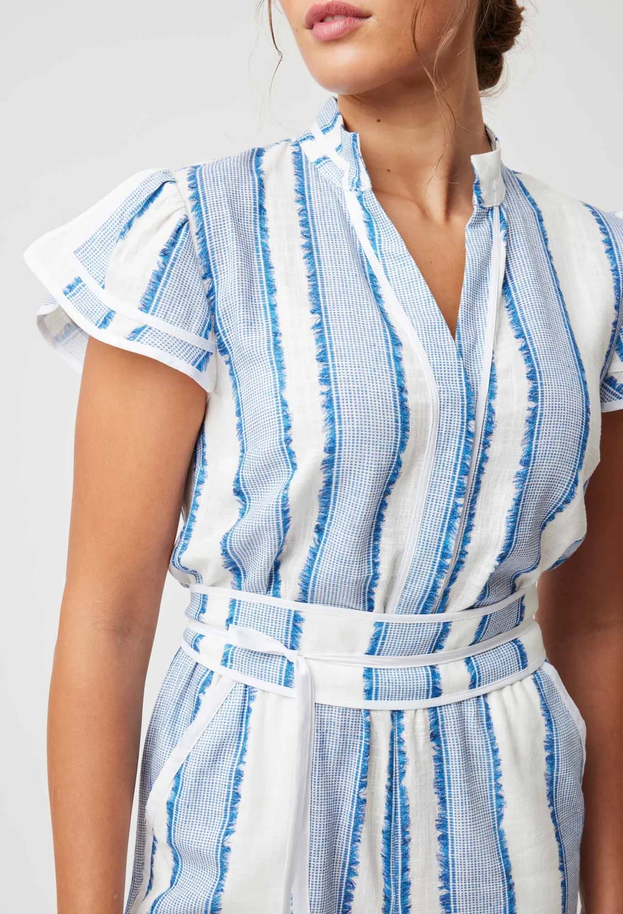 Shop Positano Viscose Linen Jumpsuit │ Sorrento Stripe - ONCEWAS