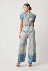 OnceWas Positanto Capri Paisley Viscose Pant