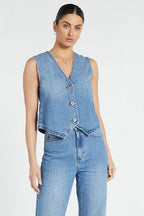 Shop PRE-ORDER Denim Vest | Light Blue - Bohemian Traders
