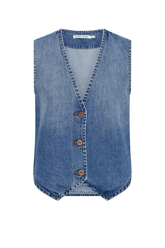 Shop PRE-ORDER Denim Vest | Light Blue - Bohemian Traders