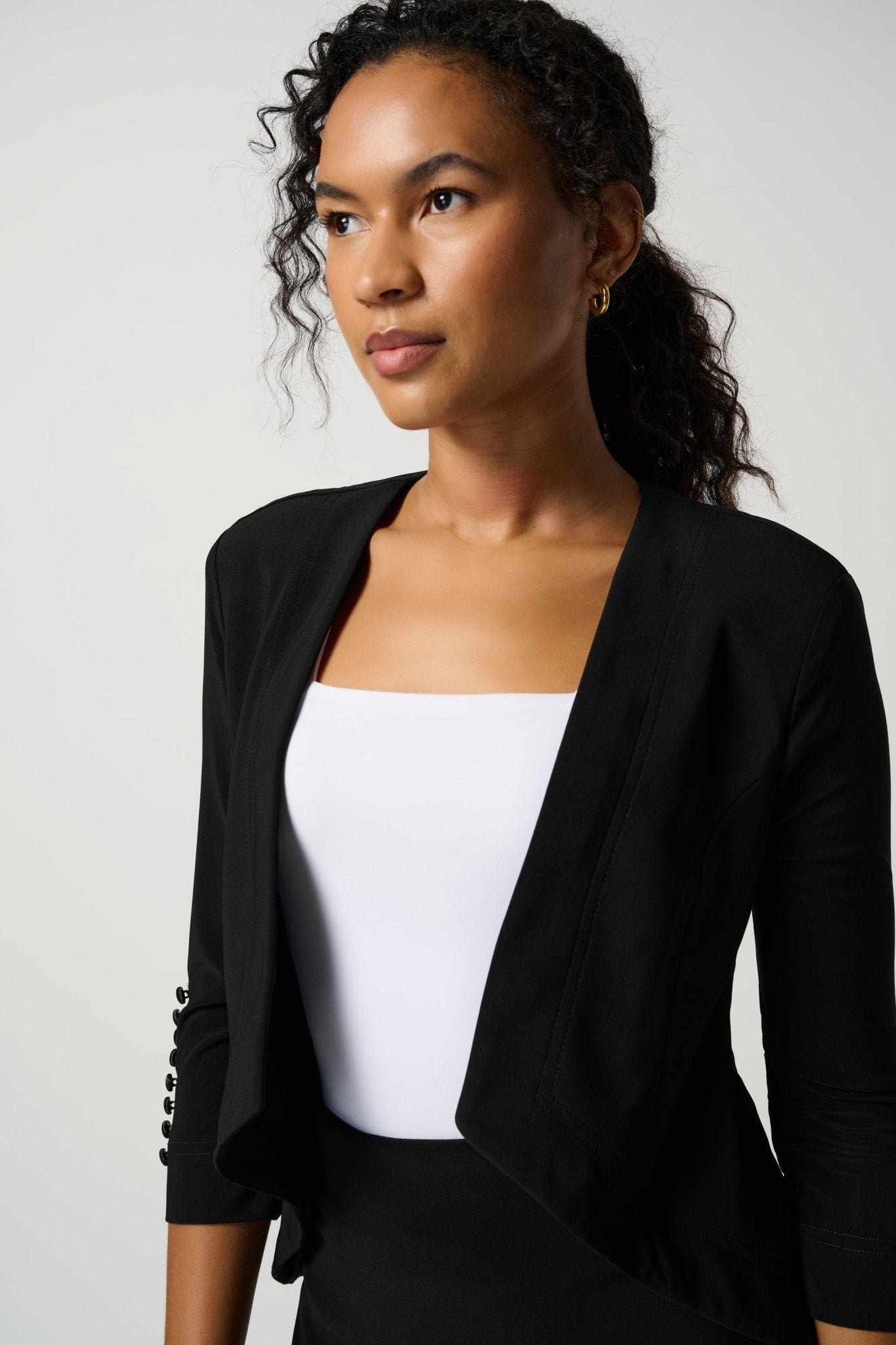 Shop PRE-ORDER Essential Cover Up Tuxedo Jacket Style 161140 | Black - Joseph Ribkoff