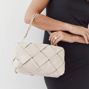Shop PRE-ORDER Gabrielle Woven Leather Bag | Oat - Vestirsi