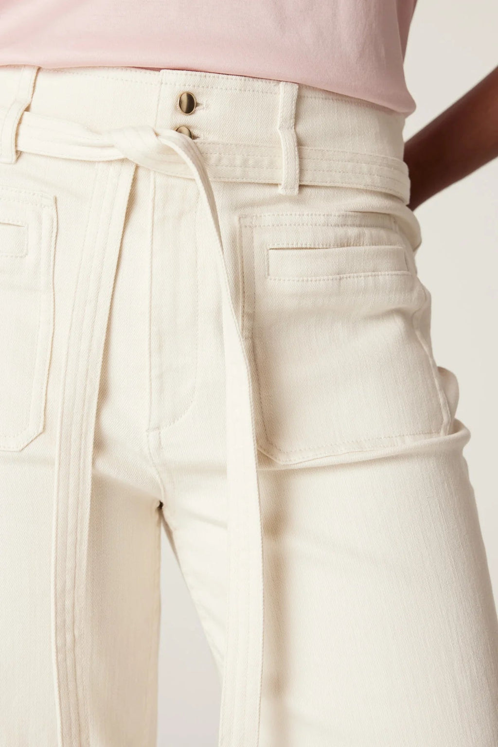 Shop PRE-ORDER Harper Drill Pant | Ecru - Cable Melbourne