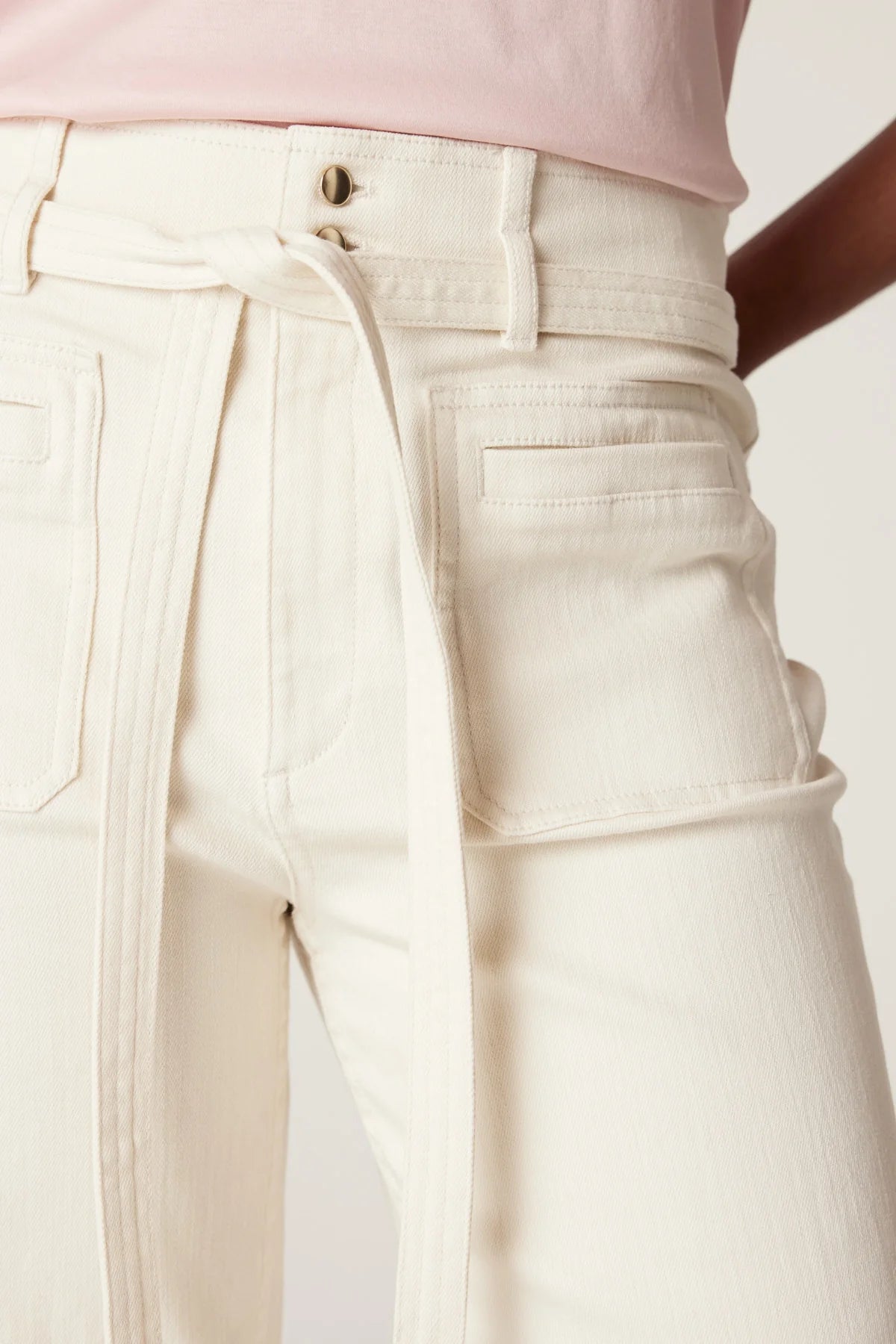 Shop PRE-ORDER Harper Drill Pant | Ecru - Cable Melbourne