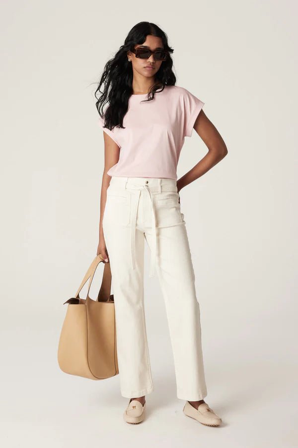 Shop PRE-ORDER Harper Drill Pant | Ecru - Cable Melbourne