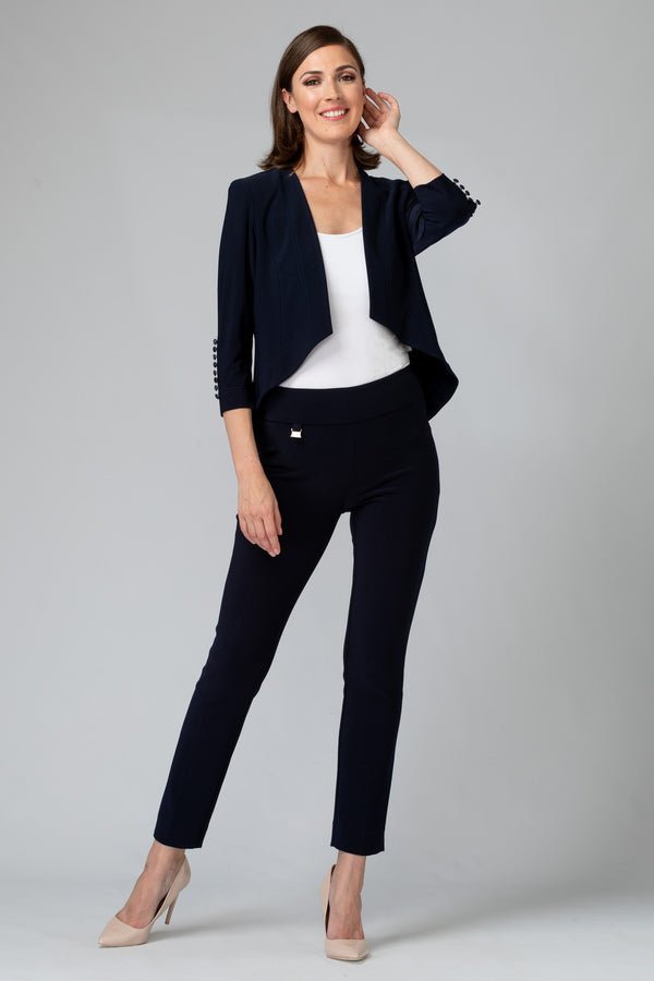Shop PRE-ORDER Joseph Ribkoff Classic Tailored Slim Pant Style 144092 | Black - Joseph Ribkoff
