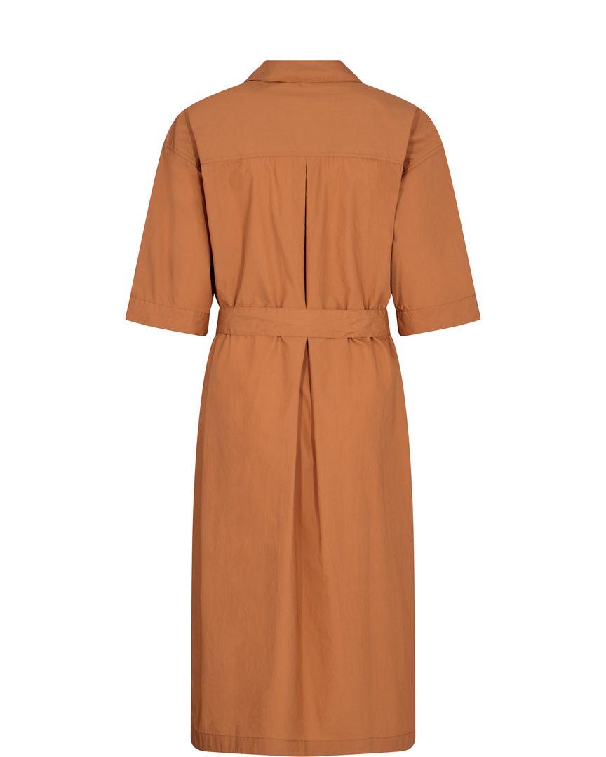Shop PRE-ORDER Melli Cotton Dress | Pecan Brown - Mos Mosh