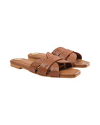 Shop PRE-ORDER Sicily Leather Slide | Cognac - Mos Mosh