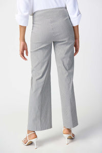 Shop PRE-ORDER Striped Millennium Wide-Leg Pants Style 241197 | White/Black - Joseph Ribkoff