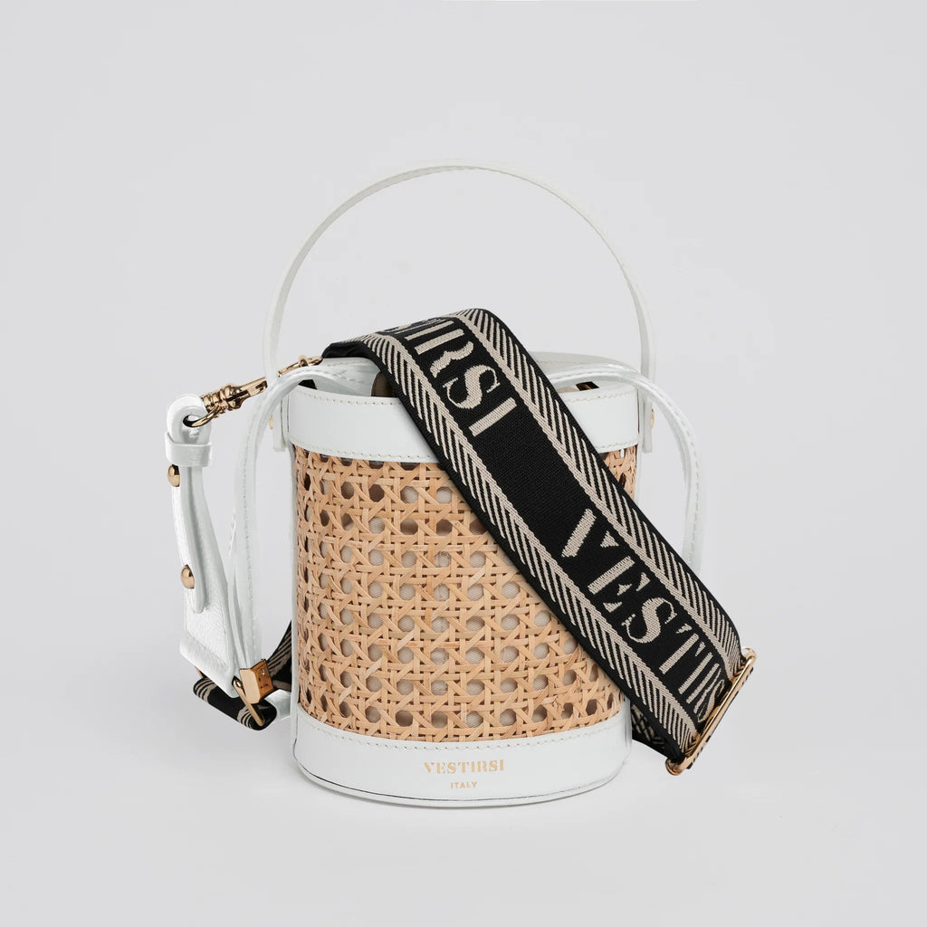 Shop PRE-ORDER Woven Strap | White Smooth Leather - Vestirsi