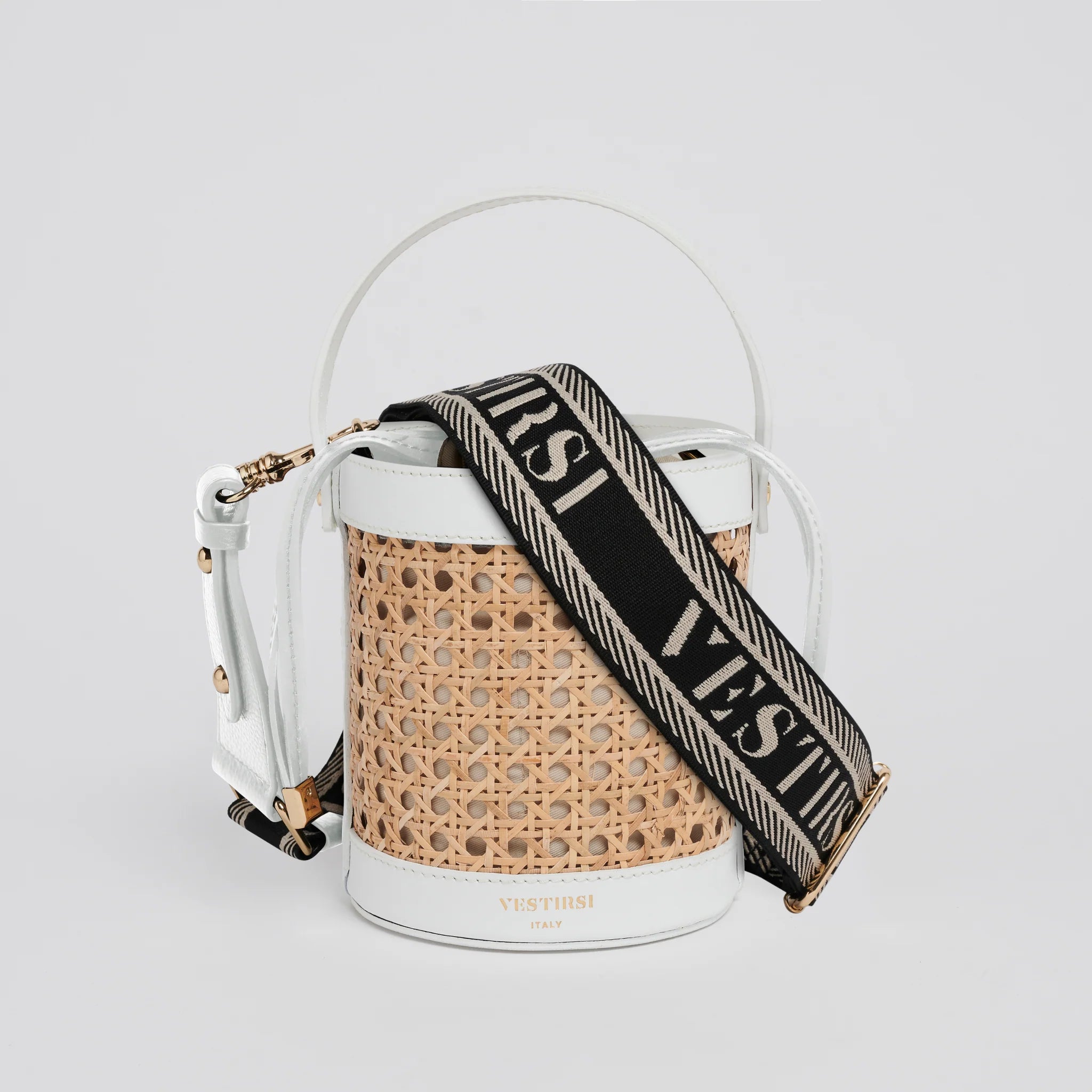 Shop PRE-ORDER Woven Strap | White Smooth Leather - Vestirsi