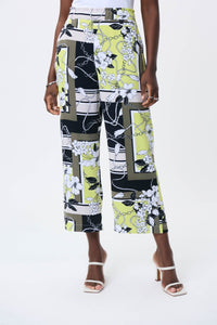 Shop Printed Pants Style 231199 | Black Multi - Joseph Ribkoff