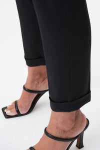 Shop Pull On Tailored Cropped Pant Style 232156 | Black - Joseph Ribkoff