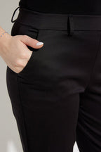 Shop Pull On Tailored Cropped Pant Style 232156 | Black - Joseph Ribkoff