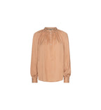 Shop Quin Jacquard Blouse in Sand - Mos Mosh