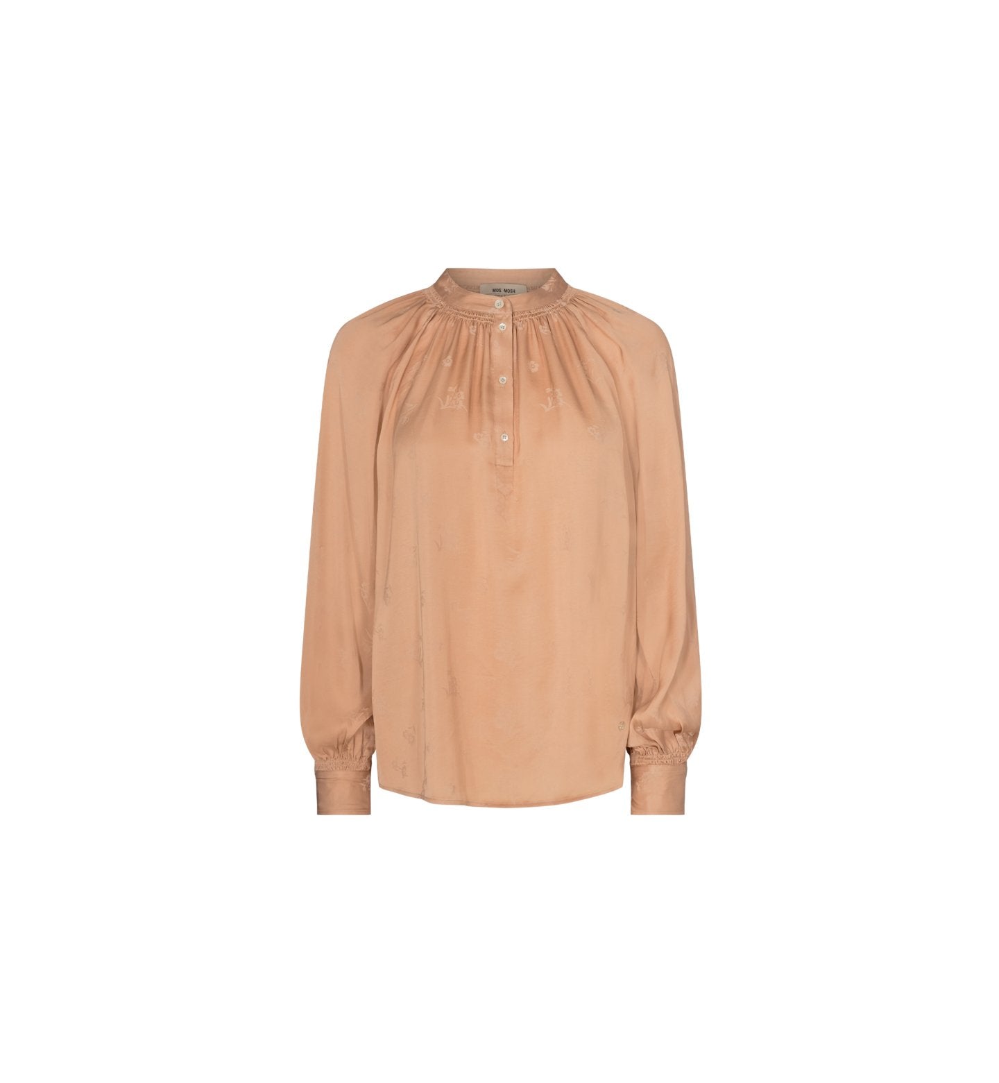 Shop Quin Jacquard Blouse in Sand - Mos Mosh