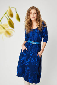 Shop Rosa Dress | Deep Blue - Valia