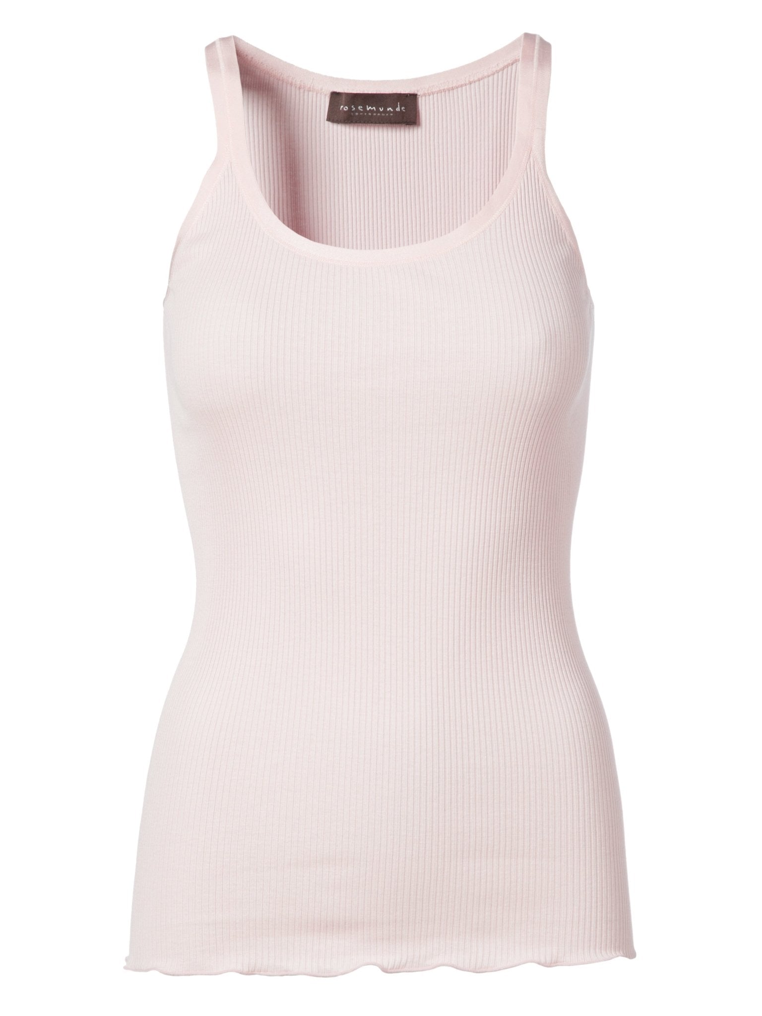 Shop Round Neck Silk Cotton Singlet - Rosemunde
