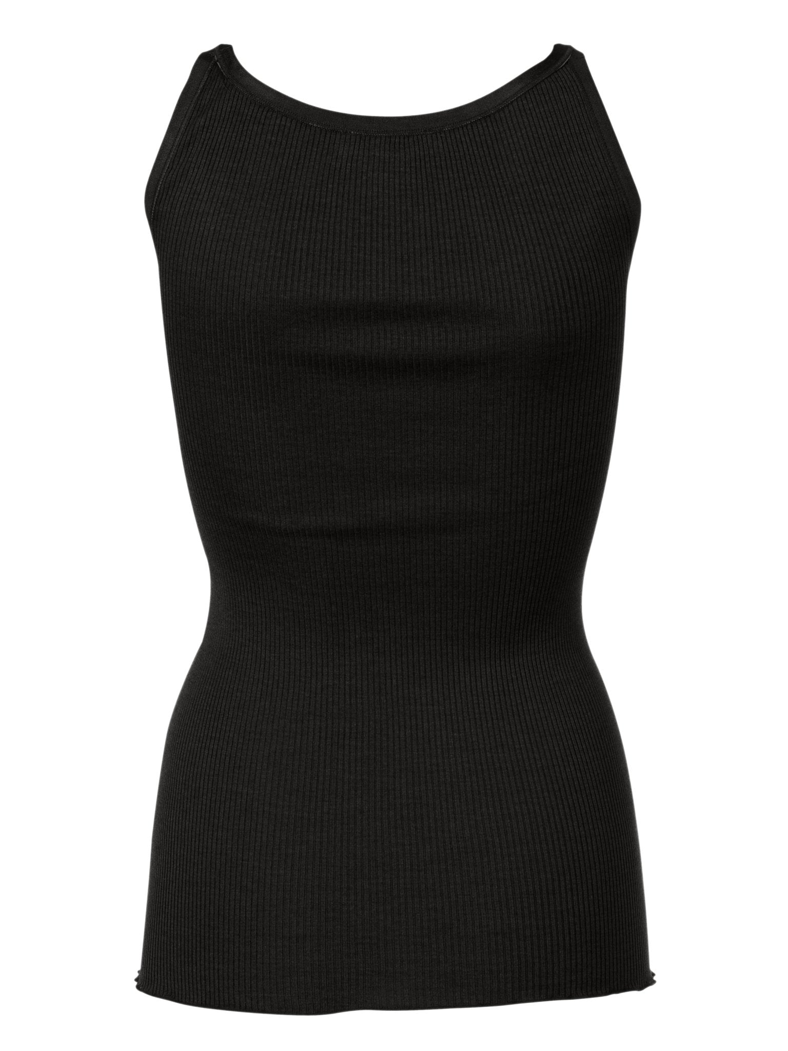 Shop Round Neck Silk Cotton Singlet - Rosemunde