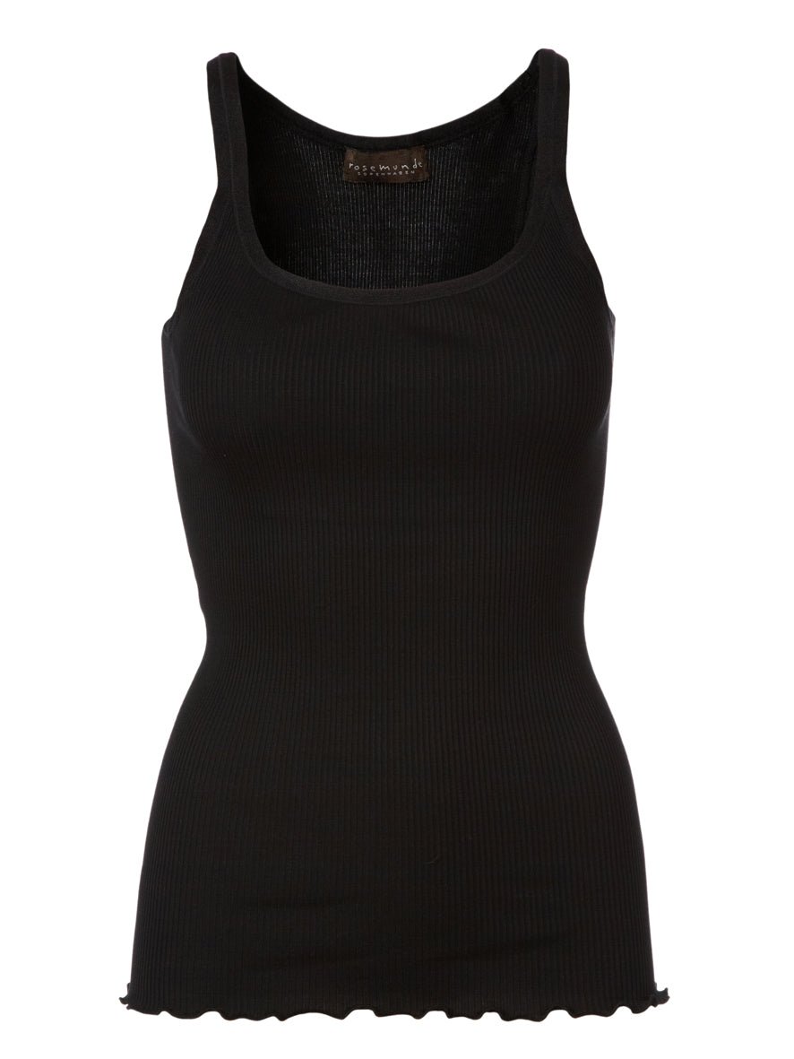 Shop Round Neck Silk Cotton Singlet - Rosemunde