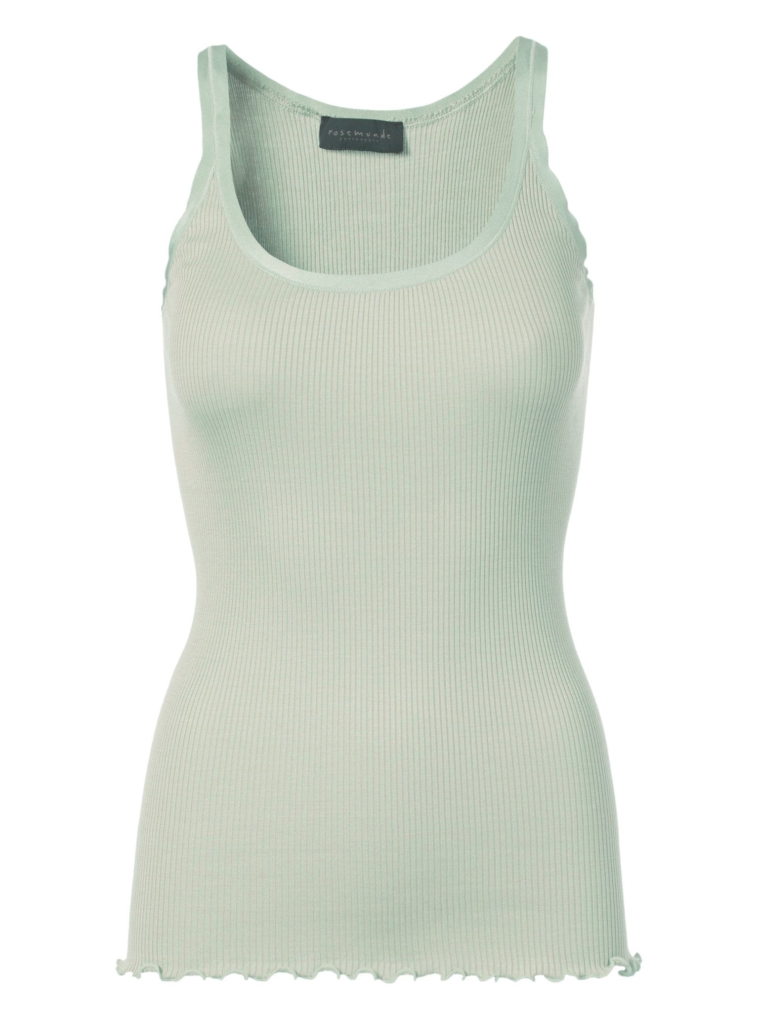 Shop Round Neck Silk Cotton Singlet - Rosemunde