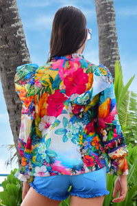 Shop Running Up That Frill Blouse | Island Print - COOP by Trelise Cooper