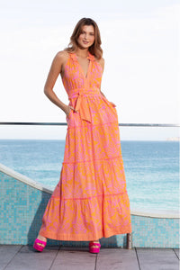 Pineapple maxi outlet dress