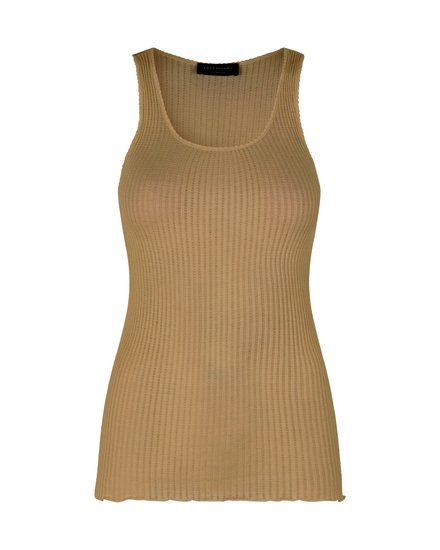 Shop Scoop Neck Silk Cotton Singlet - Rosemunde