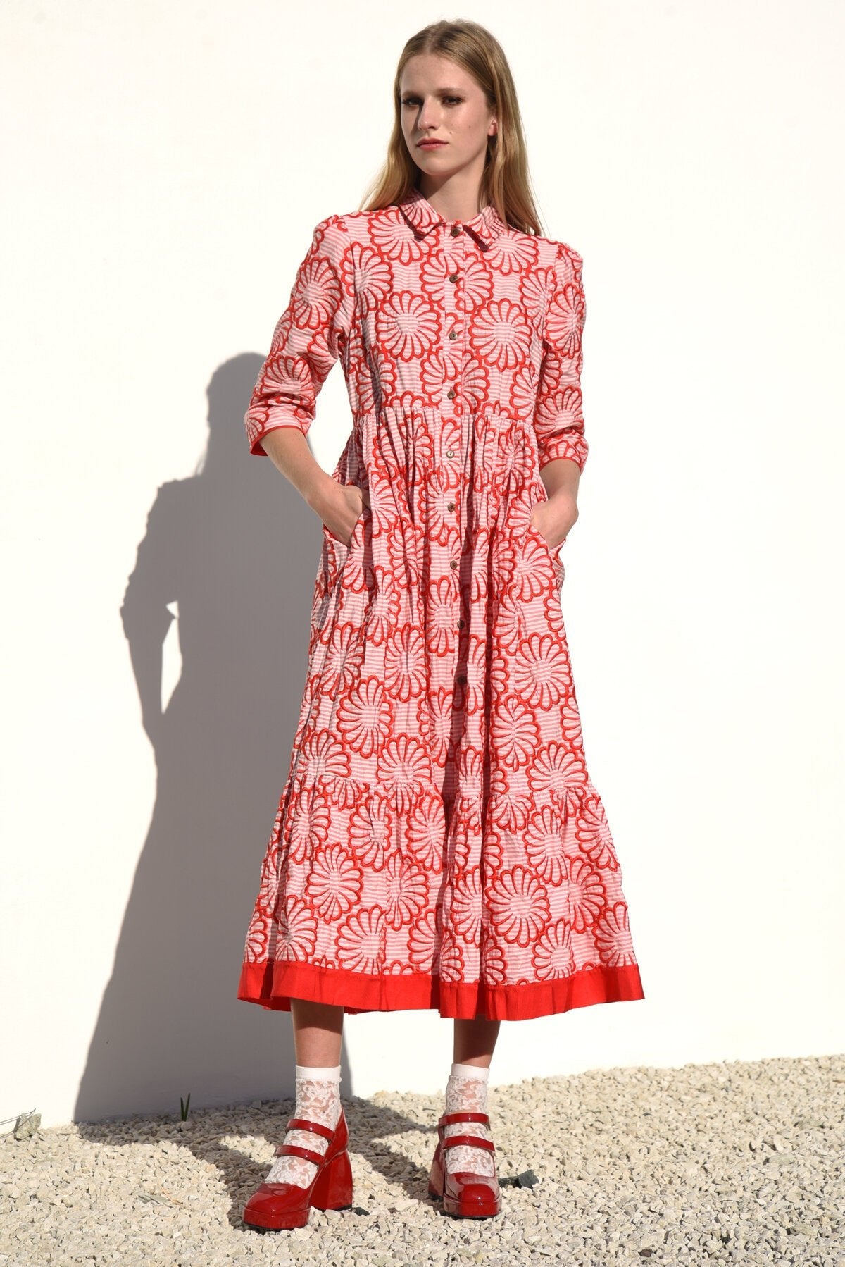 Shop Shirting With Danger Dress | Red/Pink - Trelise Cooper