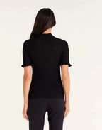 Shop Silk Rib Tee | Black - Cable Melbourne