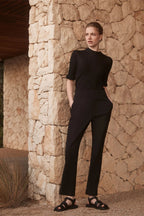 Shop Silk Rib Tee | Black - Cable Melbourne