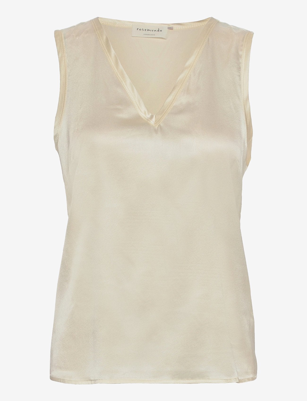 Shop Silk V-Neck Top in Black, Ivory or Vintage Powder - Rosemunde