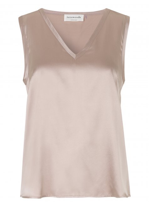 Shop Silk V-Neck Top in Black, Ivory or Vintage Powder - Rosemunde